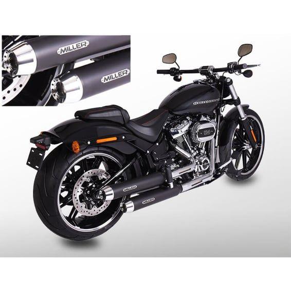 Miller, Independence slip-on mufflers. Euro 4. Matte black