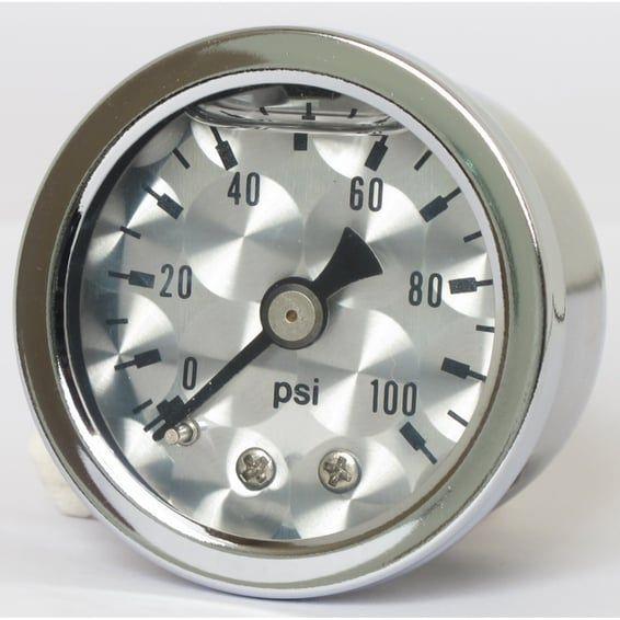 oil pressure gauge, 0-100 PSI. Stainless housing