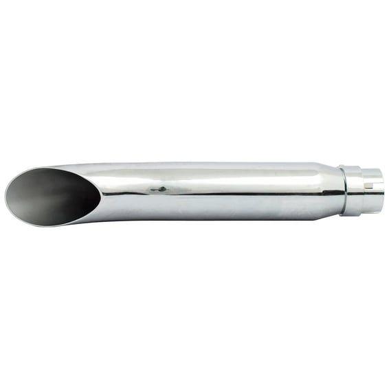 Turn out universal muffler 16" long chrome