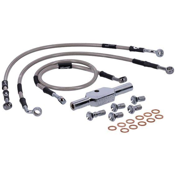 by Goodridge brake line front, stainless clear coated