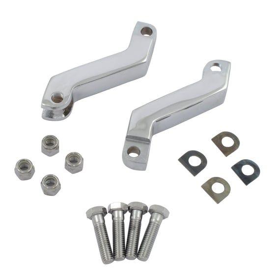 Foot peg extender set. Chrome
