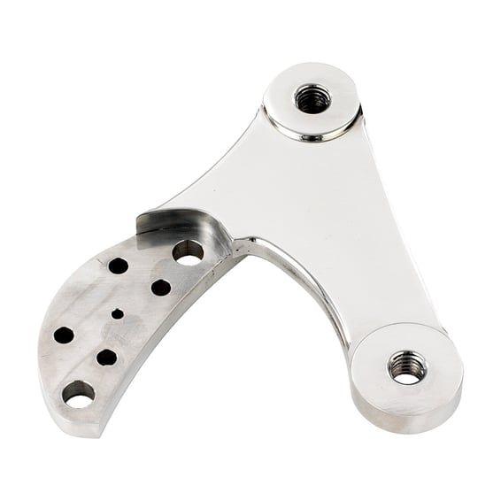 K-Tech 2-piston caliper mounting bracket right. Polished