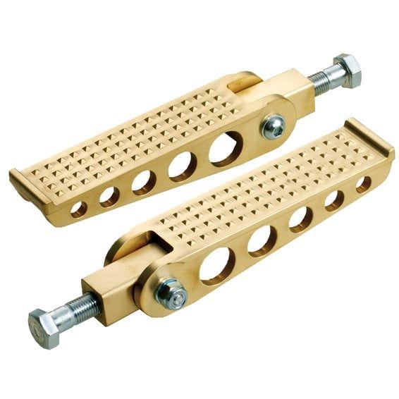 cast brass knurled footpeg set