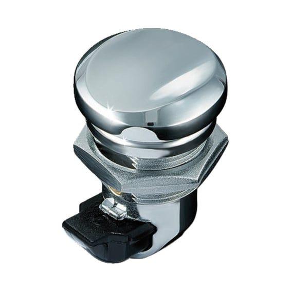 Push button fuel door latch