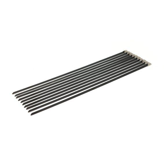 Exhaust tie wraps 14.25" long black stainless