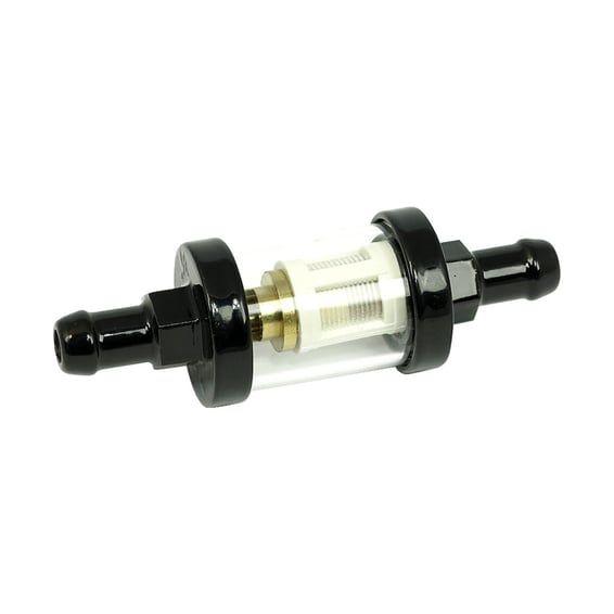 Clear-view fuel filter, 3/8" ID. Black