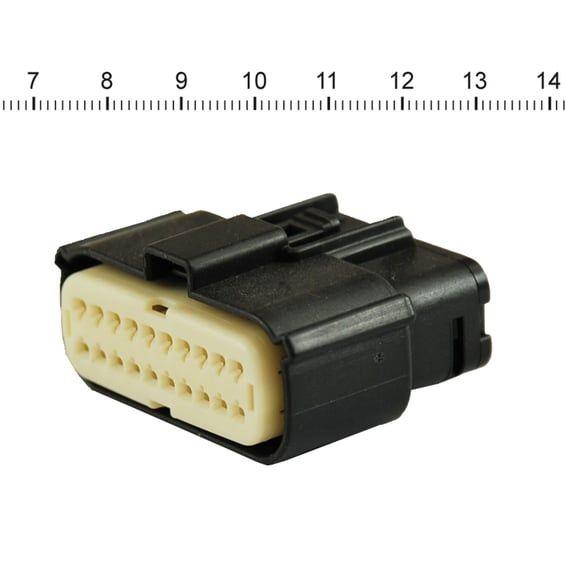 NAMZ, Molex MX-150 connector. Black, plug, 20-pin