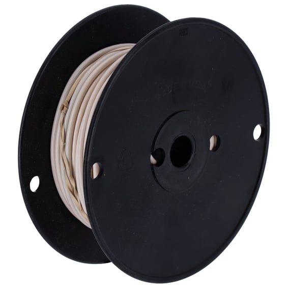 Wire on spool, 10 gauge. 100 ft. White