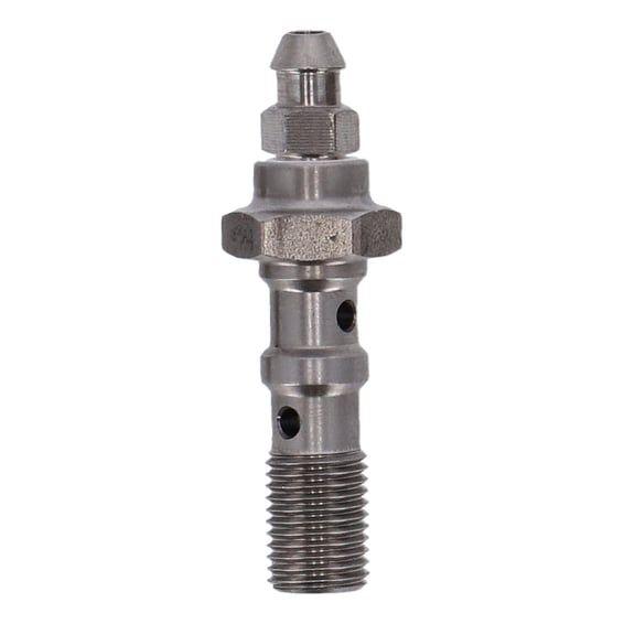 3/8-24 double banjo bolt with bleed nipple