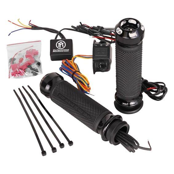 PM, Apex heated grips. Black contrast cut