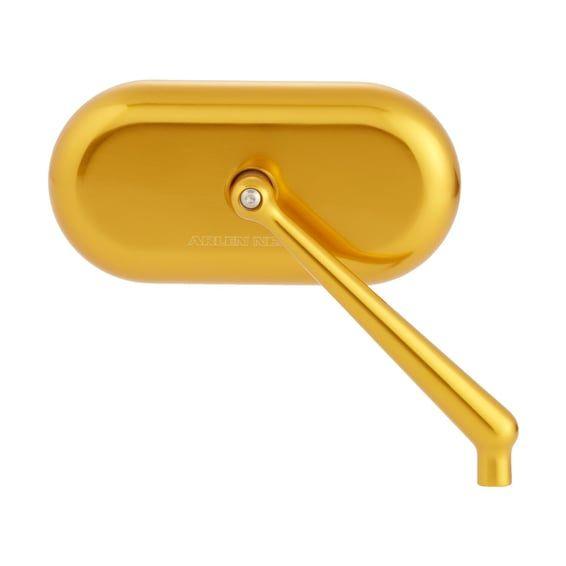 Oval forged mirror. Right, gold