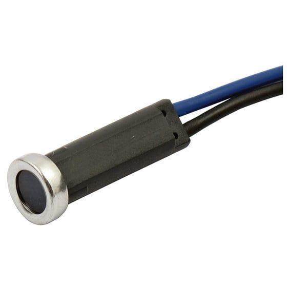 Custom 5/16" LED indicator light. Blue lens