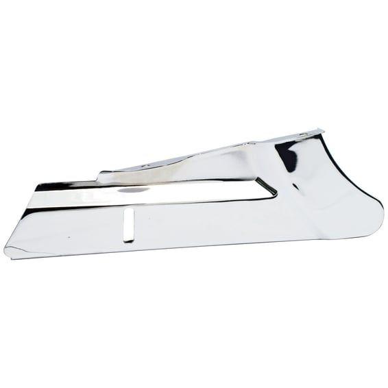 Lower rear belt guard. Chrome