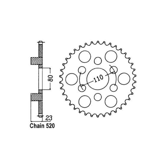 JT Rear Sprocket 19.36