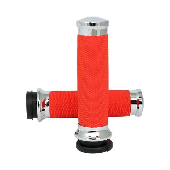 Avon Custom Contour grips, chrome/orange