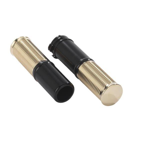 FL handlebar grip set. Black alu/polished brass