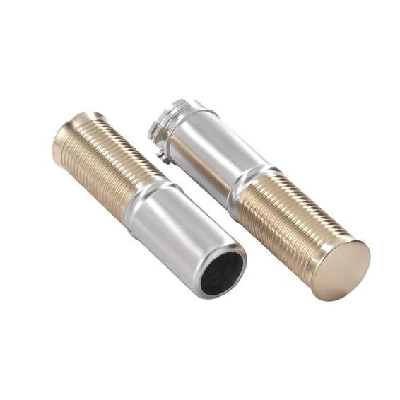 FL handlebar grip set. Satin alu/brass