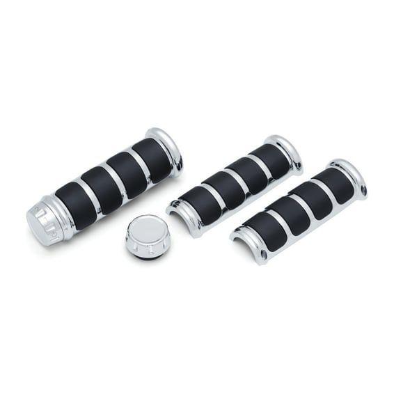 ISO grip covers for oem heated grips. Chrome