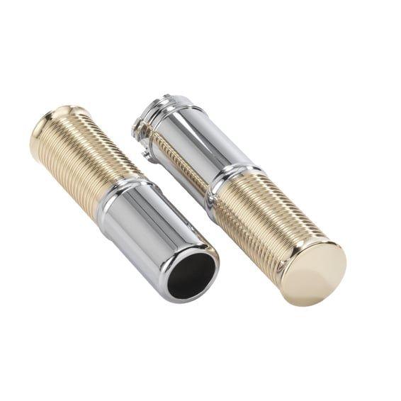 FL handlebar grip set. Polished alu/brass