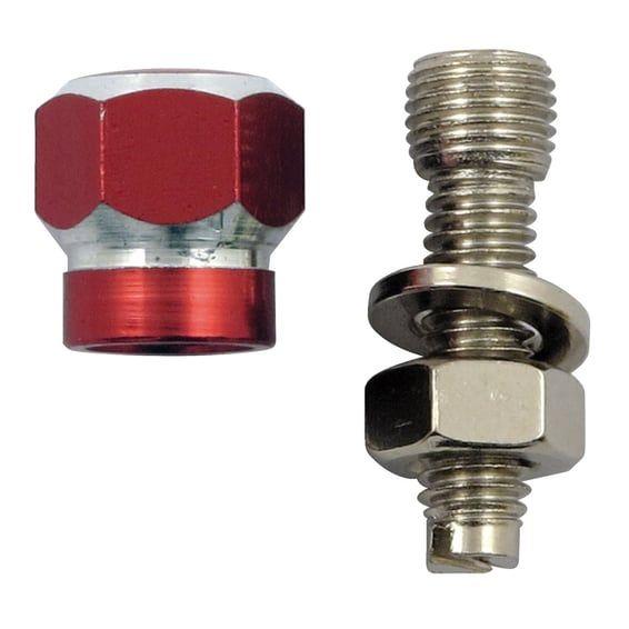 Trik Topz license plate mounts Alloy Twotone hex red