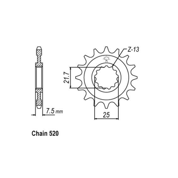 JT Front Sprocket 1536.16