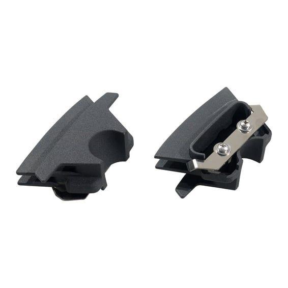 Head bolt bridge cover set. Finned, black