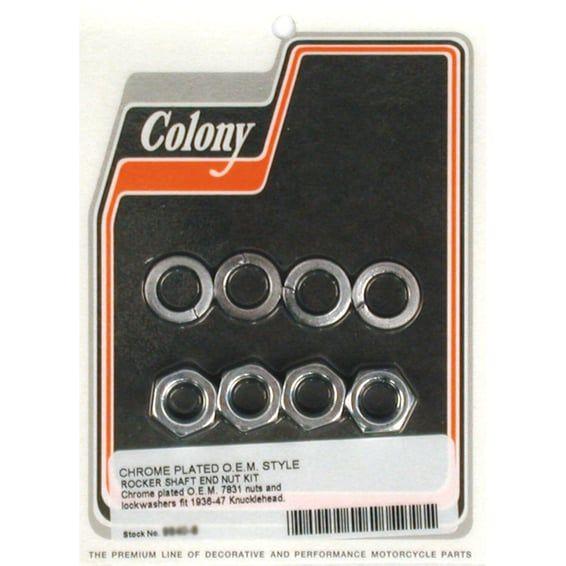rocker shaft end nut kit. Chrome
