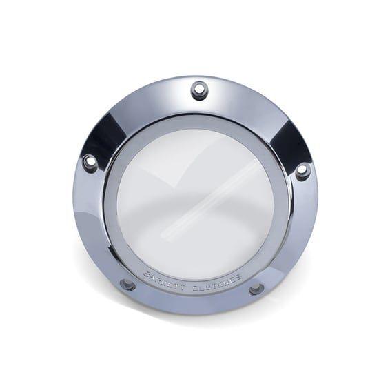 clear derby cover. Chrome