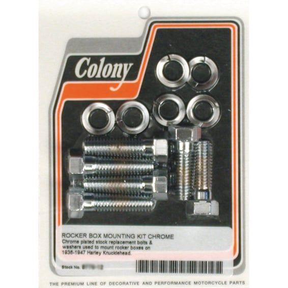 Knuckle rocker box bolt kit. Chrome