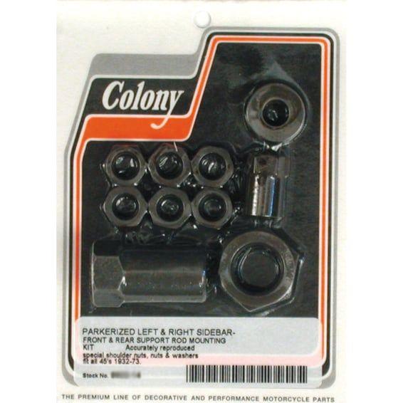 floorboard support rod mount kit. Black