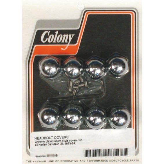 head bolt cover kit. Acorn, chrome