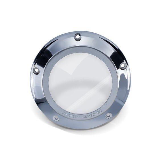 clear derby cover. Chrome