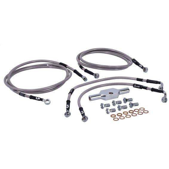 by Goodridge brake line front, stainless clear coated