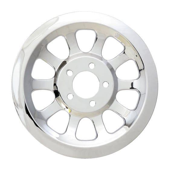 Pulley cover, 'holes' 66t. Chrome