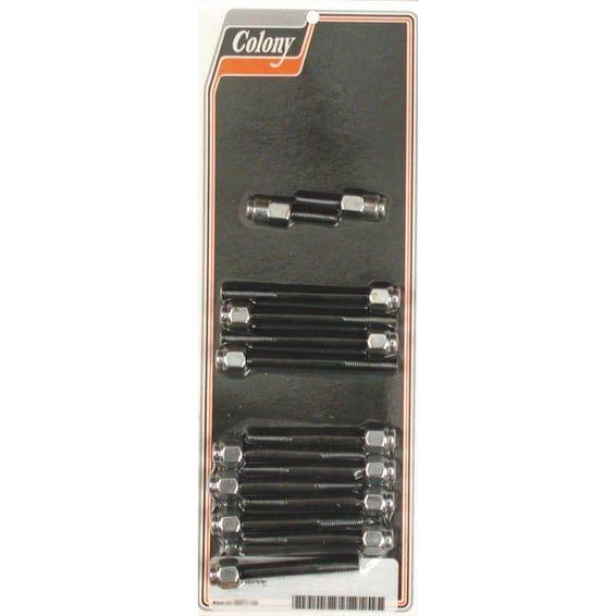 Sportster rocker box bolt kit. Cap style, chrome
