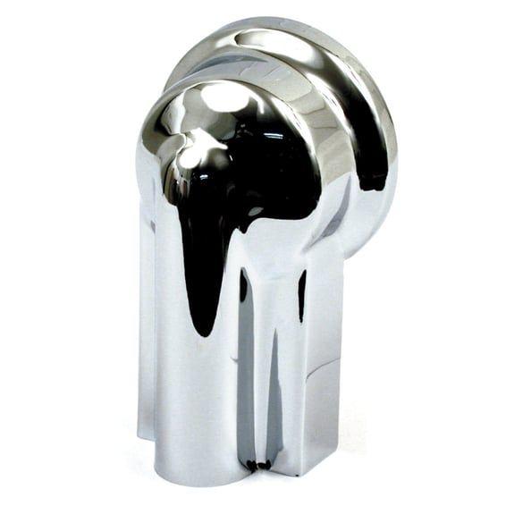 Oil filter housing cover. Chrome