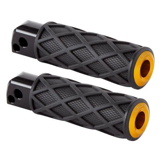 Diamond foot peg set. Gold