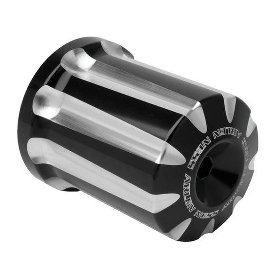 reusable billet oil filter kit. Deep Cut. Black