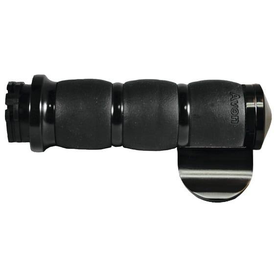Avon Velvet air cushioned grips, black anodized