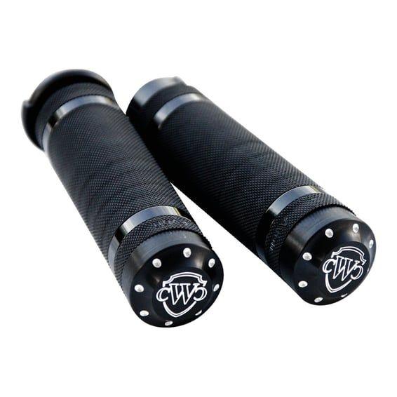 1" / 25.4mm Grooved handlebar grips. Black