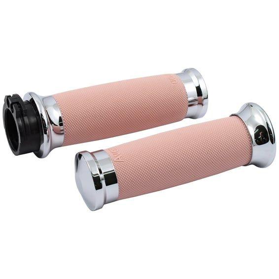 Avon Custom Contour grips, chrome/pink