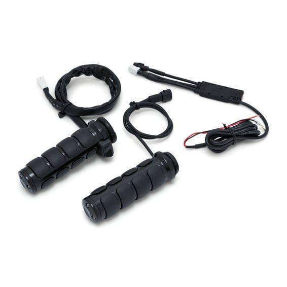Heated ISO grips. Gloss black