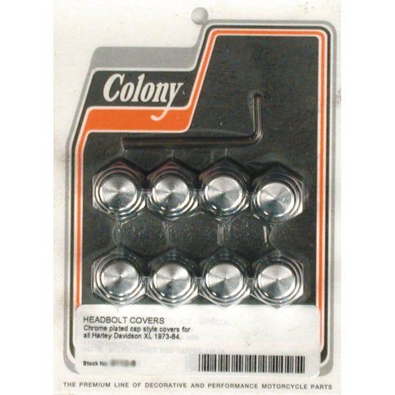 head bolt cover kit. Cap style, chrome