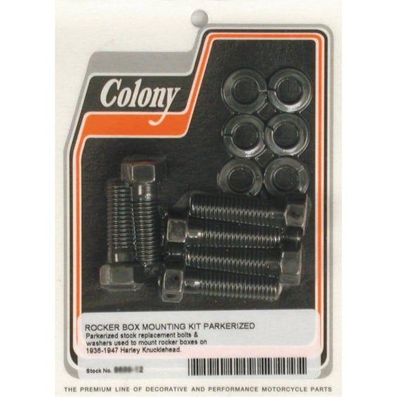 Knuckle rocker box bolt kit. Black