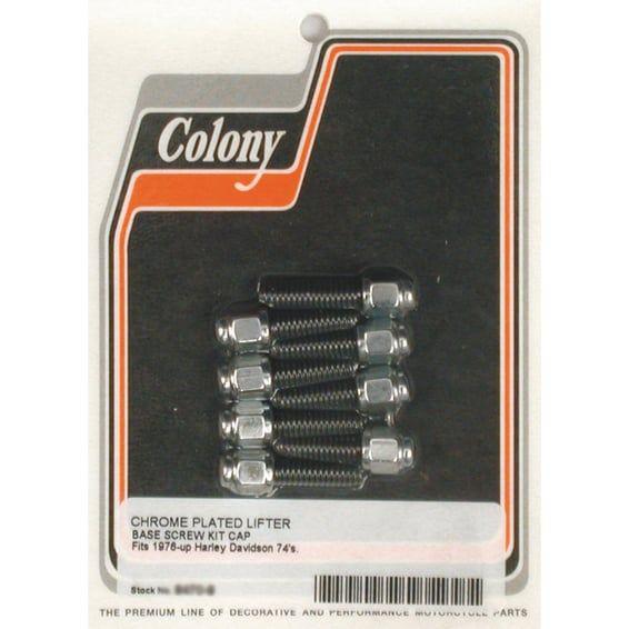 tappet block mount kit. Cap style, chrome
