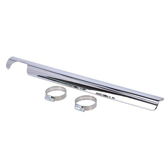 Low front heatshield. Chrome