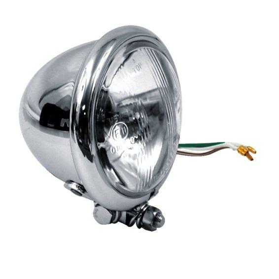 Bates style 4-1/2" 35/35w headlamp. Chrome