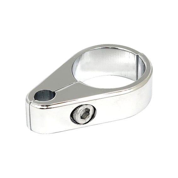 2-piece frame cable clamp. Throttle. Chrome