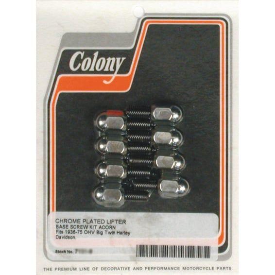 tappet block mount kit. Acorn, chrome