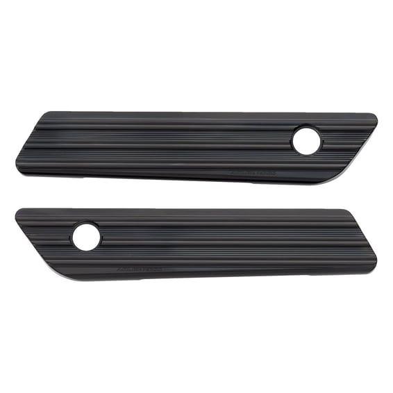 saddlebag latch cover set. 10-Gauge, black